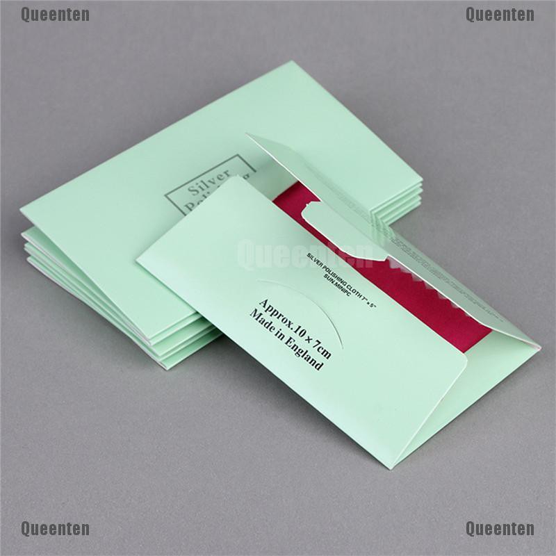 ★Nữ Hoàng★Bộ 10 Khăn Lau Đánh Bóng Trang Sức Chống Xỉn Màu