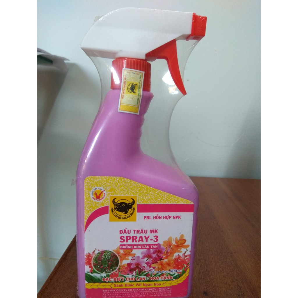 Đầu trâu Spray 3 dưỡng hoa lâu tàn - 500ml