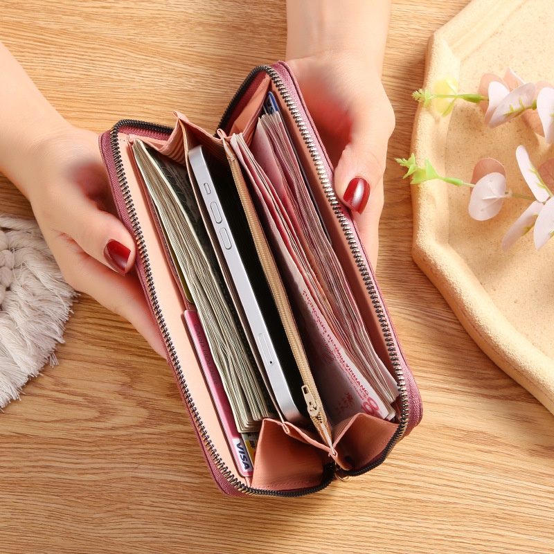 Ví nữ thời trang dáng đựng tiền cầm tay nhiều ngăn thời trang cao cấp VD8