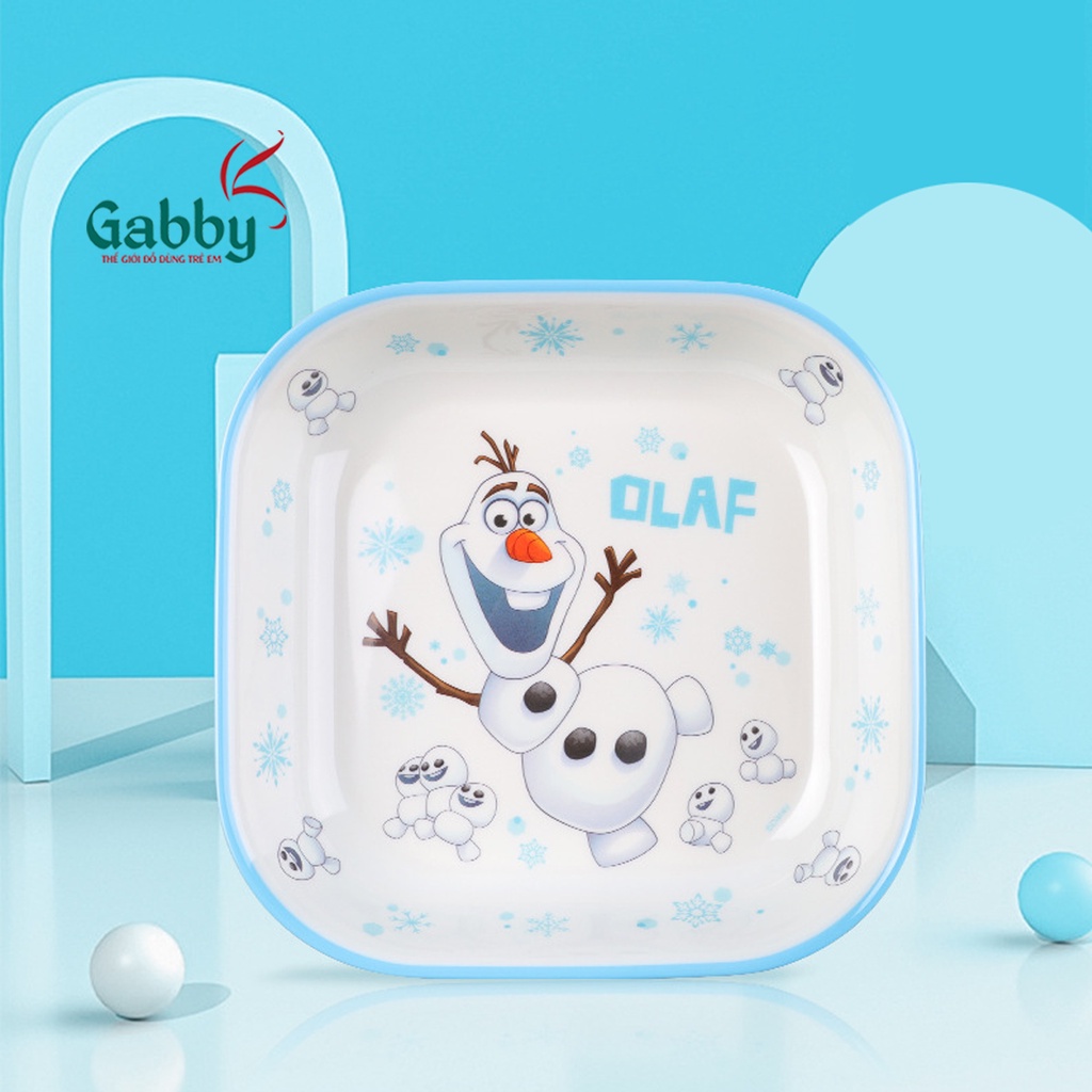 Dĩa cho bé Melamine vuông kích thước 17.9x3.9cm siêu đáng yêu
