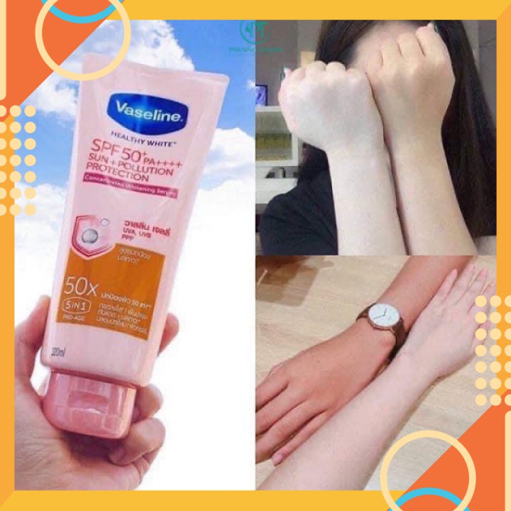 DƯỠNG THỂ trắng da Vaseline 50x SPF 50+ Thái Lan