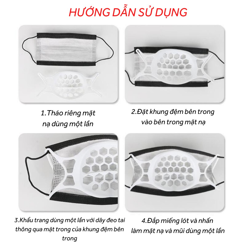 Đệm lót khẩu trang , miếng lót khẩu trang silicon chống trôi son , dễ thở TIME HOME | BigBuy360 - bigbuy360.vn