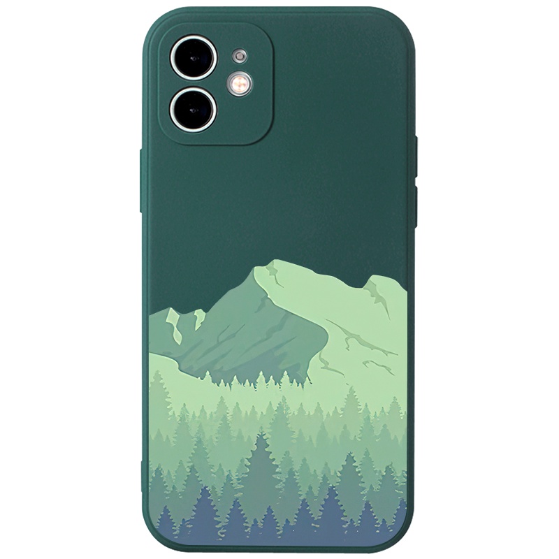 Ốp lưng JURSUE mềm chống sốc viền vuông hình dễ thương đẹp Cho iPhone 13 12 11 Pro Max SE 2020 X XR XS 8 7 ip 6S 6 Plus Y2125
