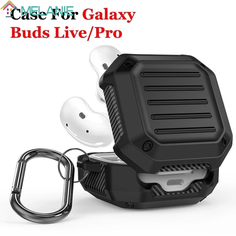 Vỏ Bảo Vệ Hộp Sạc Tai Nghe Samsung Galaxy Buds Live Pro Bằng TPU Chống Rơi Chống Sốc Kèm Móc