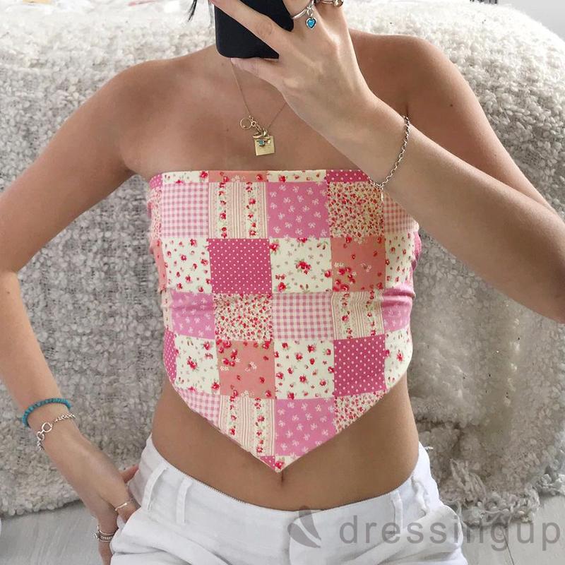 Áo Nữ Không Tay Họa Tiết Hoa Thời Trang Quyến Rũ