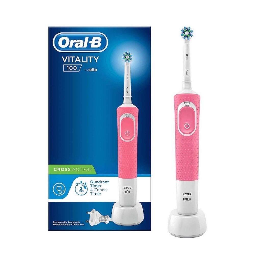 Bàn chải điện Oral-B Vitality 100, bàn chải đánh răng điện cho người lớn và trẻ em