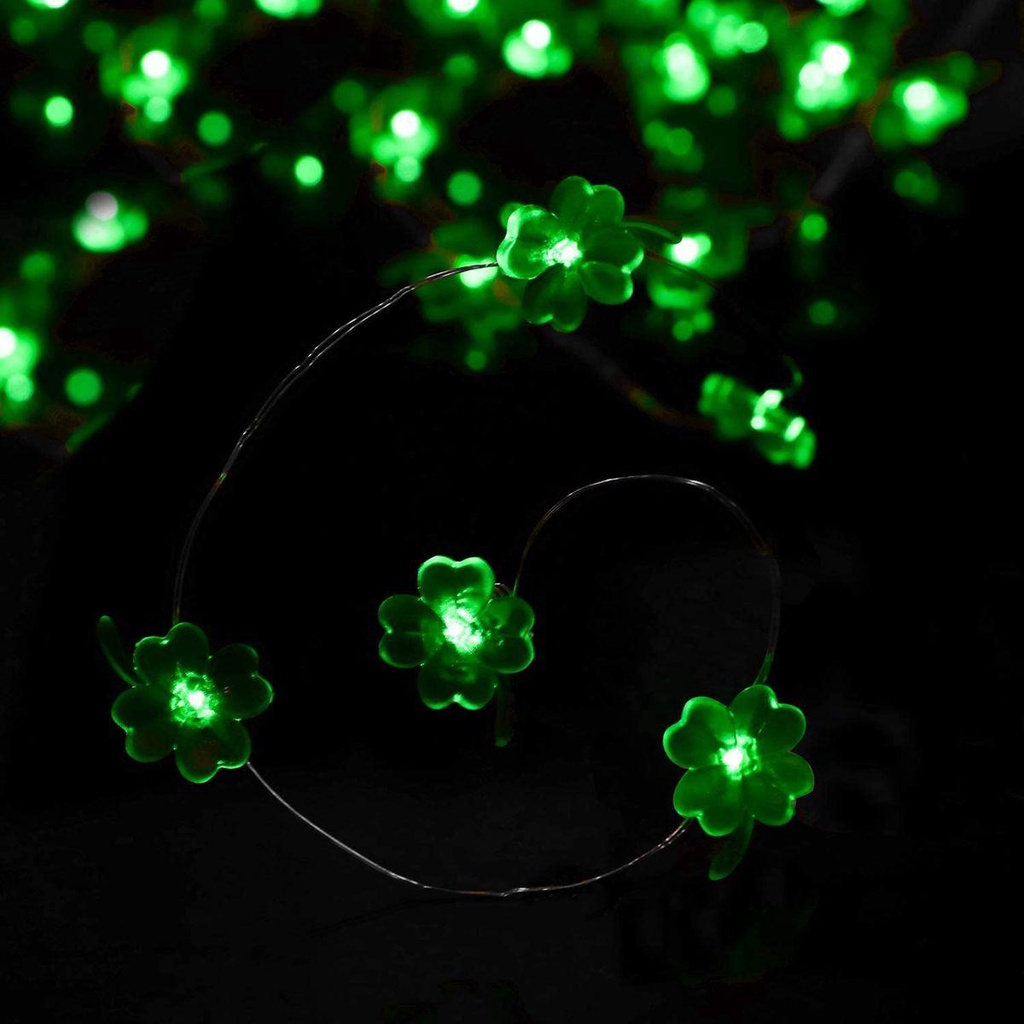 Dây Đèn Led Treo Trang Trí Lễ Hội / Tiệc Tùng Sử Dụng Pin Hoạt Động Bằng St. Áo Thun In Hình Patrick Thời Trang Năng Động
