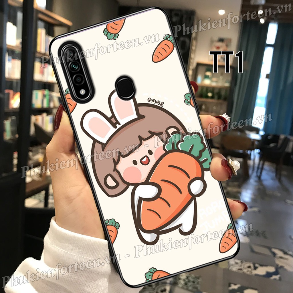 Ốp lưng Oppo A31(2020) in hình bé gái Roro Jump tóc ngang vai siêu đáng yêu dễ thương, siêu bền.