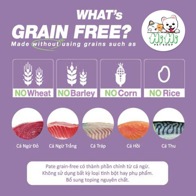 Pate cho mèo mọi lứa tuổi không tinh bột Joyneco Grain Free CattyMan gói 60g