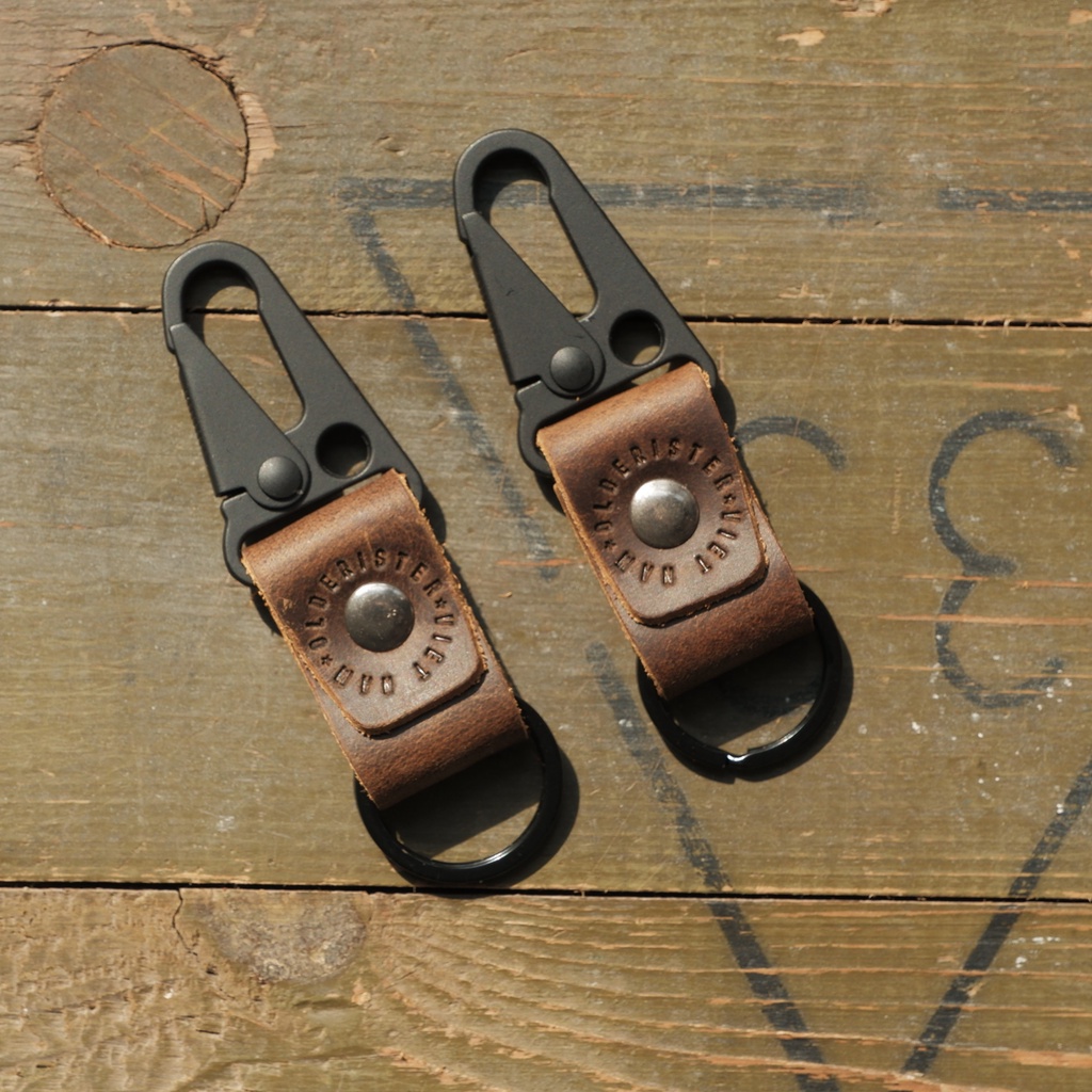 Móc khóa khoen cài da bò - Olderister - Keychain Leather