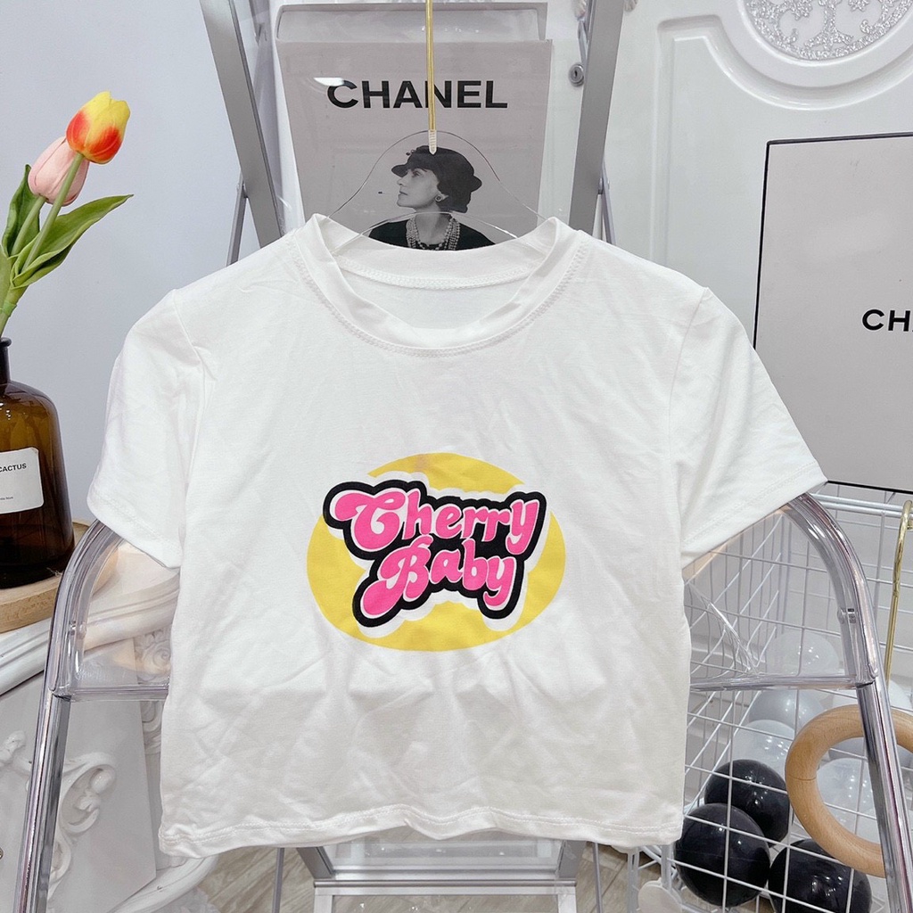 áo croptop thun lụa cherry baby mềm mát na