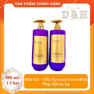 (Combo) Dầu Gội + Dầu Xả Lacei Extra Rich - Phục hồi tóc hư - KELLA - (800 ML)