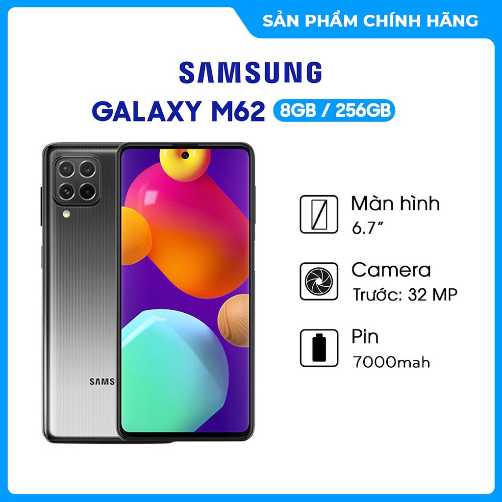 Điện Thoại Samsung Galaxy M62 8GB/256GB - Hàng Chính Hãng