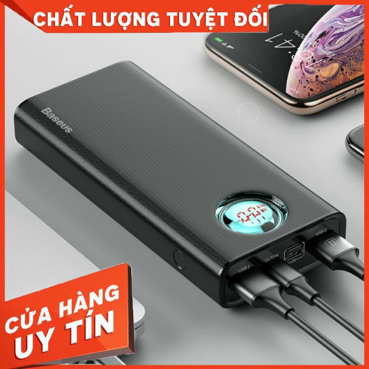 Pin sạc dự phòng Baseus Amblight Quick Charger 20,000mAh cho Smartphone/ Tablet/ Macbook