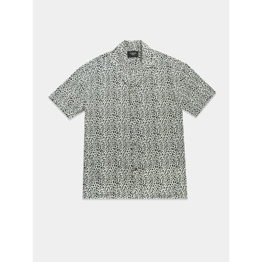 Áo sơ mi cộc tay KLEINO MINI LEOPARD SHIRT - WHITE