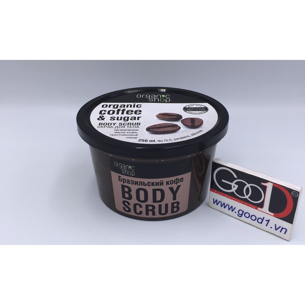 Tẩy tế bào chết toàn thân BODY SCRUB Organic Shop Organic Coffee &amp; Sugar 250ml