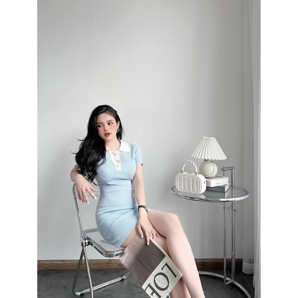 Đầm Body Họa tiết dễ thương thun gân mềm mịn