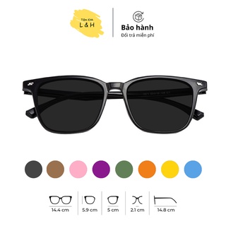 Kính râm chống UV 1571 đen dành cho nam nữ [KHÔNG CẬN - CÓ CẬN]