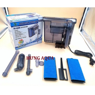 Lọc thác, lọc thác bể cá siêu mỏng RS-5000 kèm lọc váng và vách lọc, siêu tiết kiệm điện cho bể dưới 40cm (chính hãng)