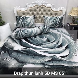 BỘ DRAP THUN LẠNH Ý 5D THÁI LAN CAO CẤP NHIỀU MẪU (INBOX CHỌN MẪU)