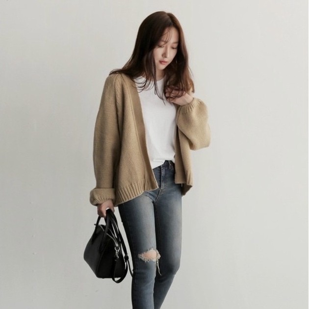 Áo Len Cardigan Nữ,Áo Cardigan Len Dáng Rộng Phong Cách Hàn Quốc | BigBuy360 - bigbuy360.vn