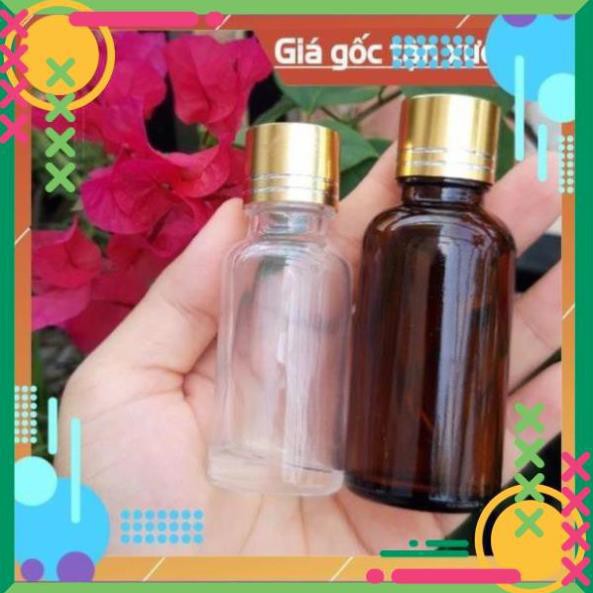 Lọ Chiết Serum ❤ TRÙM SỈ ❤ Lọ đựng tinh dầu nắp vặn vàng 15ml,20ml,30ml chiết serum , phụ kiện du lịch