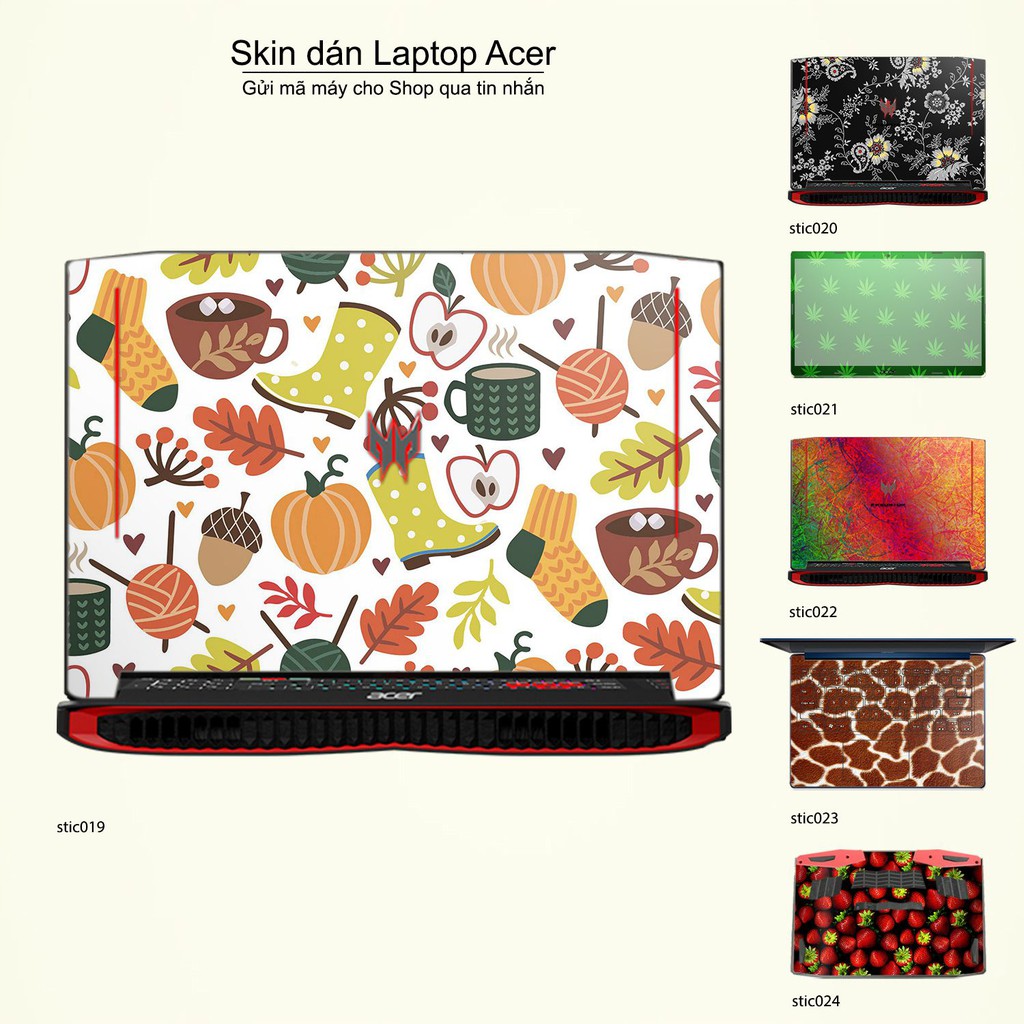 Skin dán Laptop Acer in hình Hoa văn sticker _nhiều mẫu 4 (inbox mã máy cho Shop)