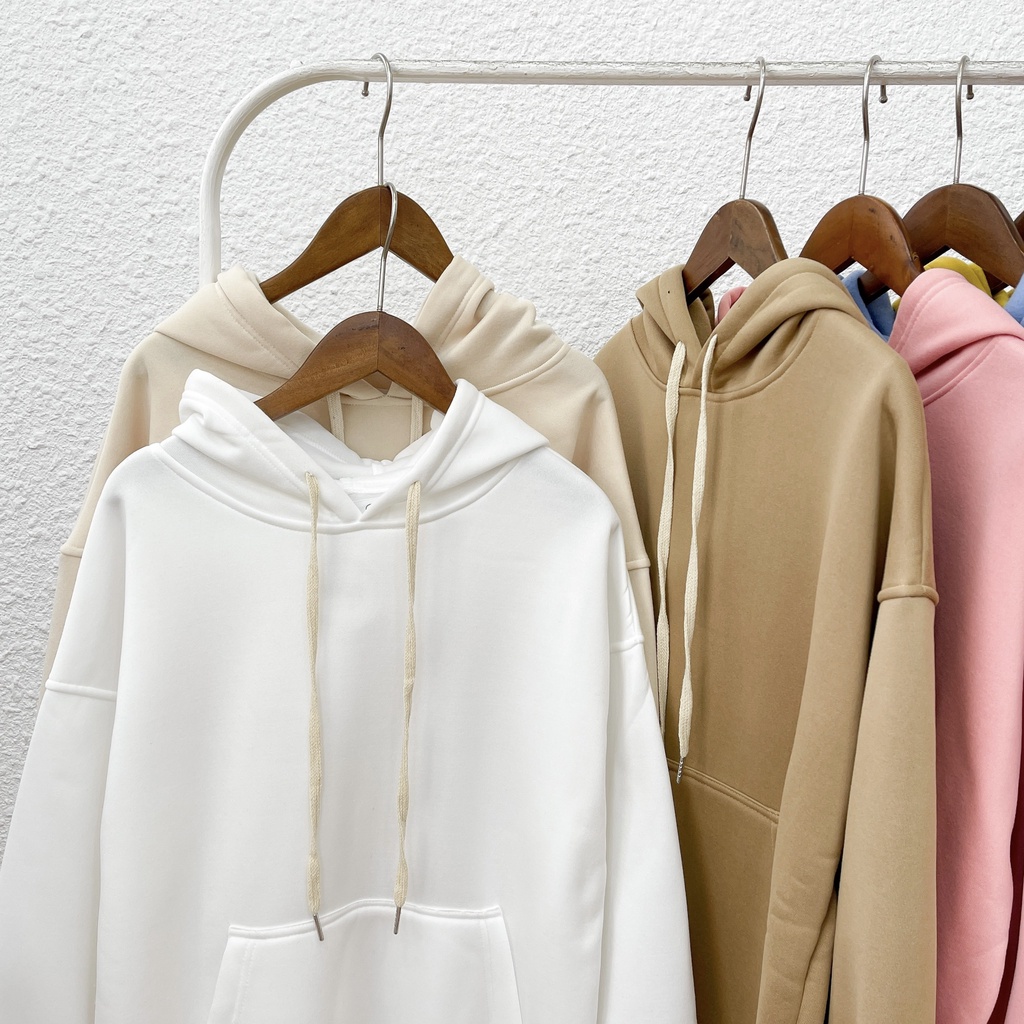 [HÀNG CÓ SẴN] Áo hoodie nữ May Boutique áo nỉ dài tay có mũ oversize trơn basic AHZ21D_110.030 | BigBuy360 - bigbuy360.vn