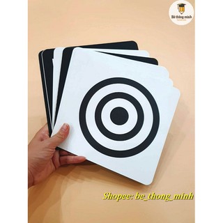 [BỘ CHỐNG LÓA MẮT LOẠI TO] - thẻ kích thích thị giác sơ sinh khổ 21CM