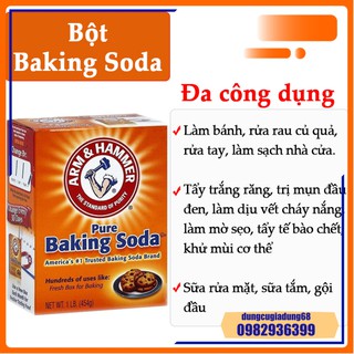 Barking Soda Làm Bánh Thần Thánh Hàng Ngàn Công Dụng Nhập Khẩu Mỹ - Trắng Răng, Rửa Mặt, Rửa Đồ Ăn Trái Cây, Làm Bánh,..