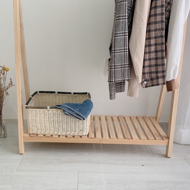 Gía Treo Quần Áo Chữ A Gỗ Thông Tự Nhiên 1 Tầng Bola, nội thất hàn quốc