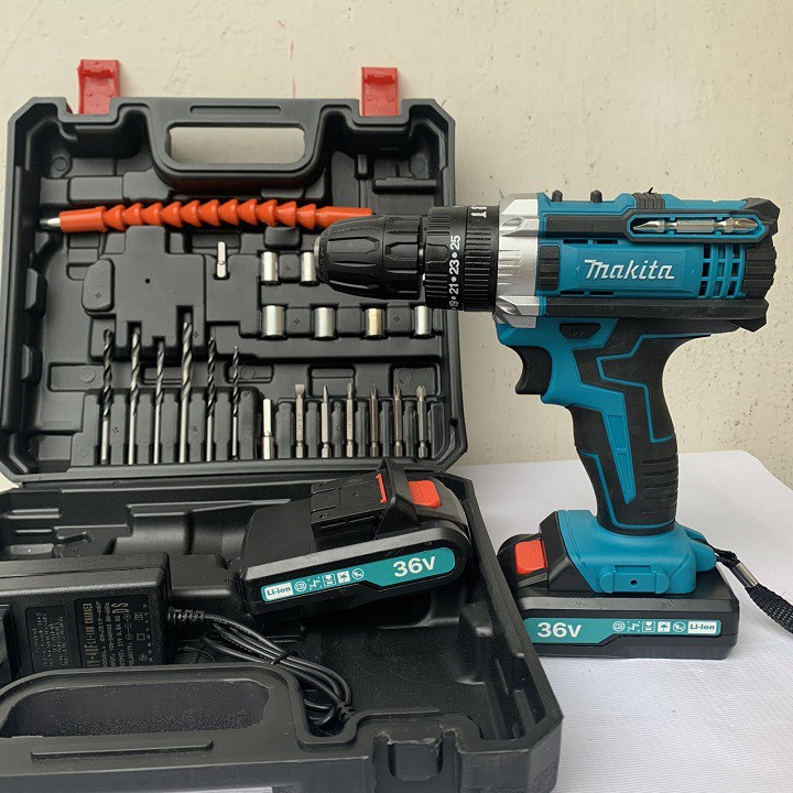 Máy khoan pin Makita 36V máy 3 chức năng khoan sắt, khoan gố, bắn tôn, siết mở ốc