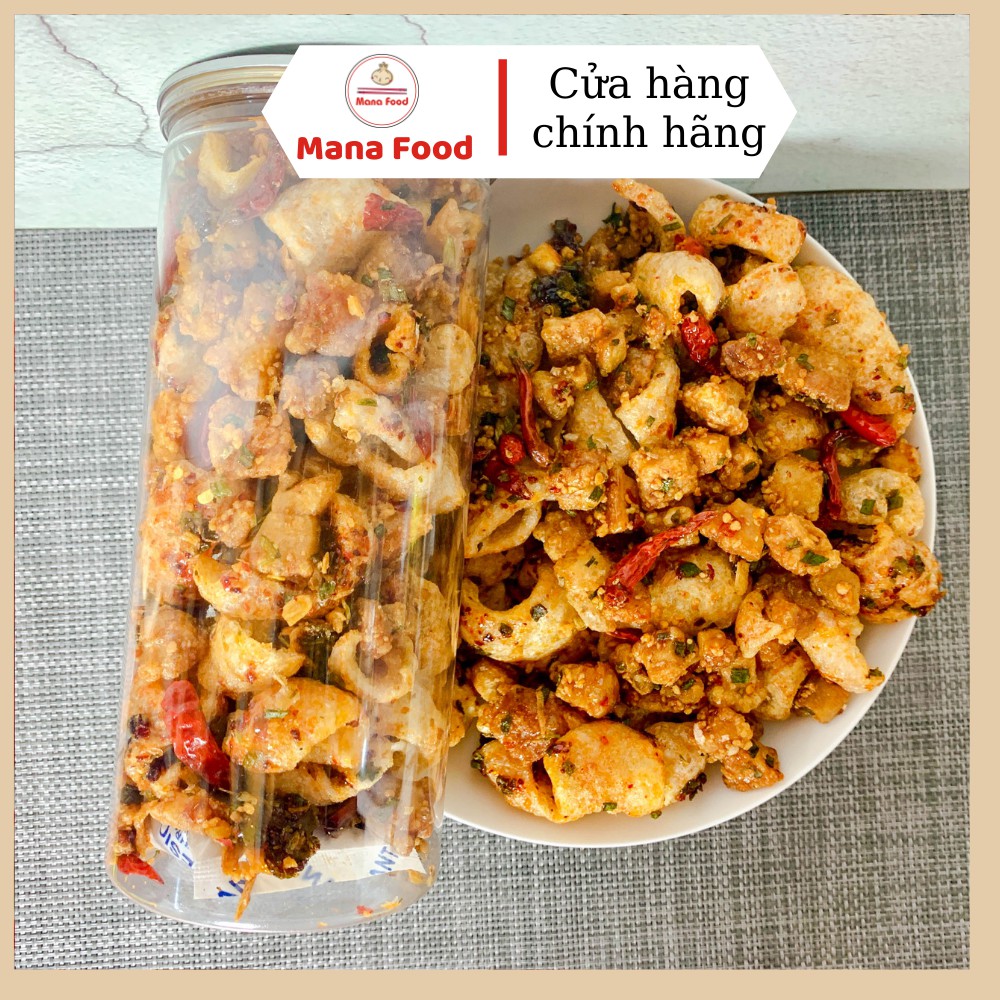 250G Da Heo Tóp Mỡ Mana Food | Da heo cay mặn béo giòn