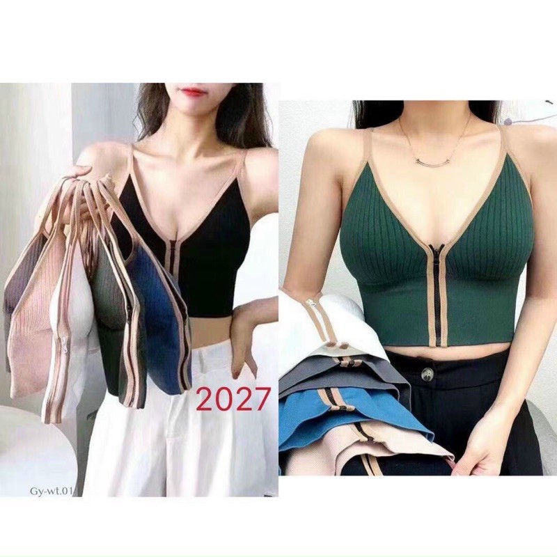 Áo Bra Kéo Khoá Khoét Sâu Sexy, Sẵn Mút Ngực Cao Cấp chuẩn loại 1