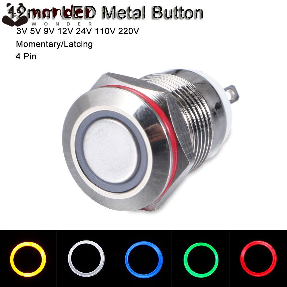 Công tắc điều khiển đèn LED 3V 5V 9V 12V 24V 110V 220V 12mm