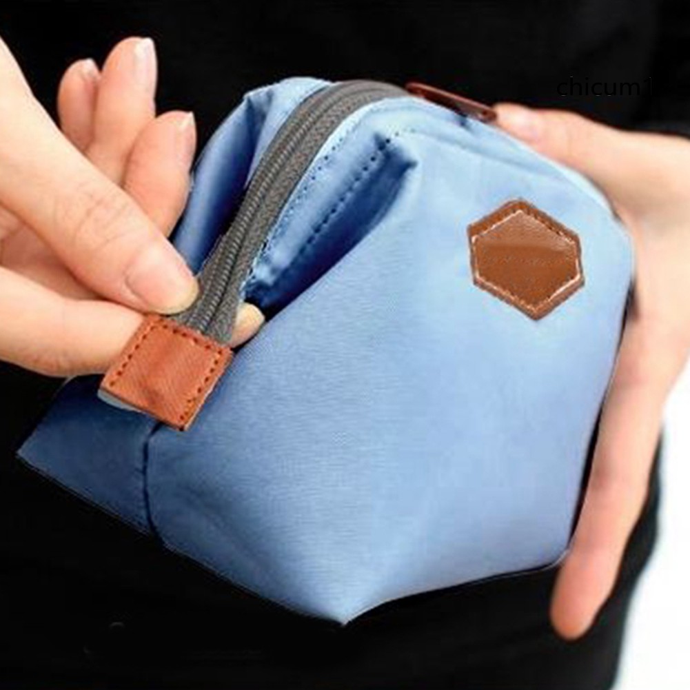 (Hàng Mới Về) Túi Đựng Mỹ Phẩm Khóa Kéo Đa Năng Tiện Dụng