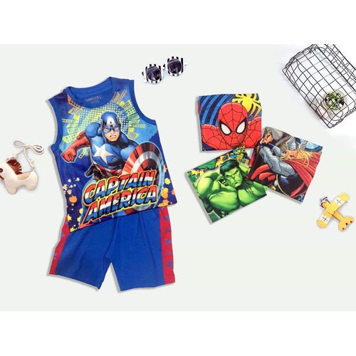 Áo sát nách, tặng phụ kiện đi kèm, chất cotton 100% thấm mồ hôi tốt Herokids CAP2010
