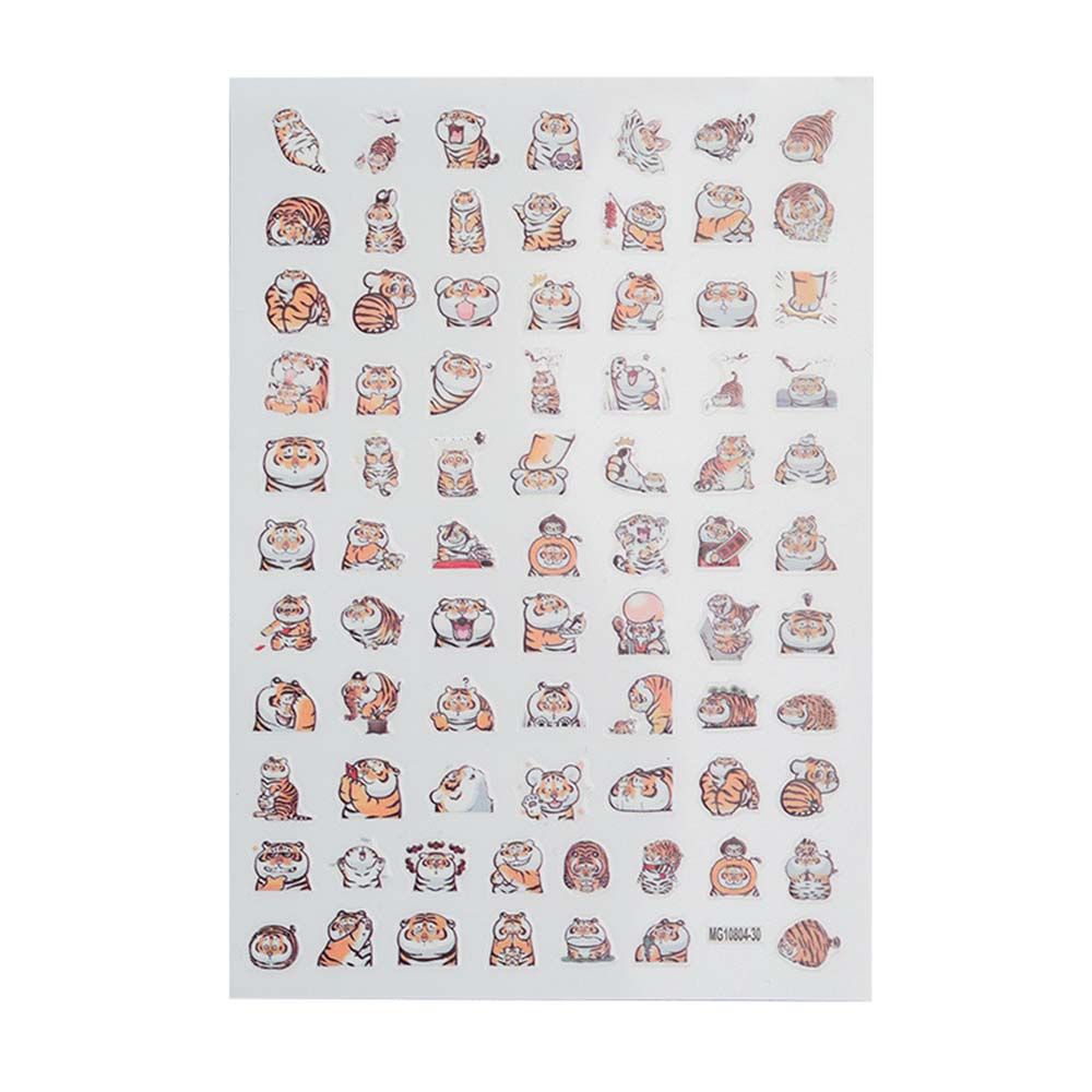 [Hàng mới về] Miếng dán trang trí móng tay in hình năm mới 2022 hoạt hình không thấm nước