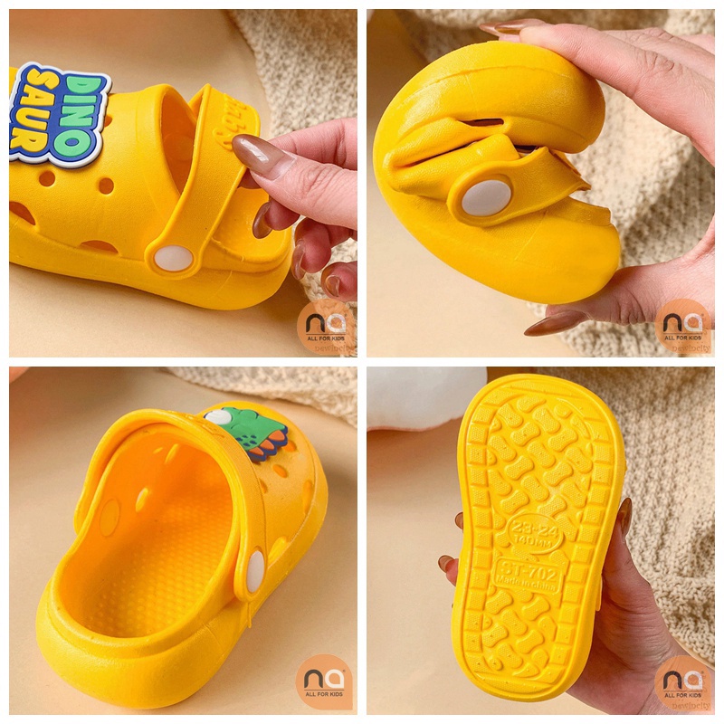 Dép Sục êm chân chống trượt, họa tiết khủng long, phong cách thời trang Hàn Quốc Siêu Cute cho bé trai &amp; bé gái