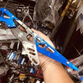 Cacte che sên, chắn xích, nhôm cnc cho raider, satria lô gô suzuki