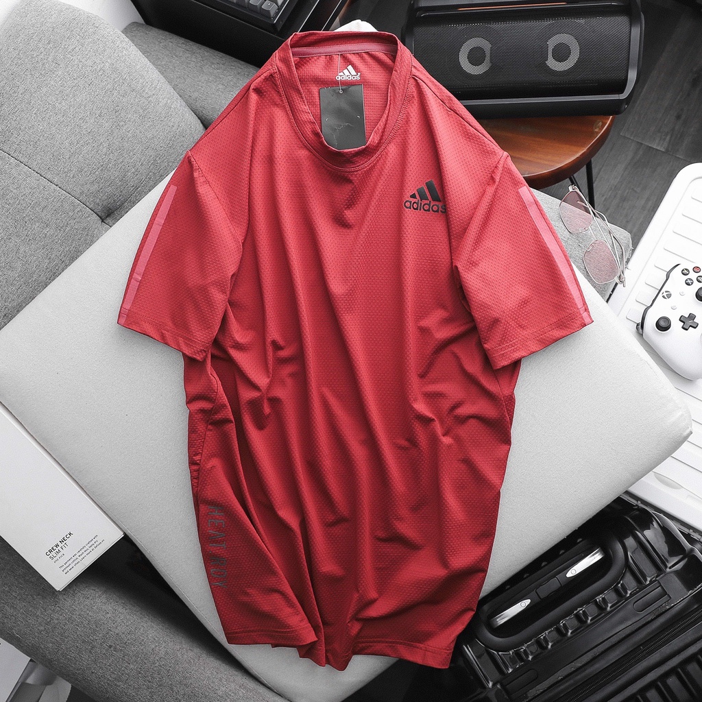Áo Thun Lạnh Thể Thao Nam Adidas 3 Lá Basic Chất Liệu Dệt Kim Cực Mát Siêu Khô 5 Màu