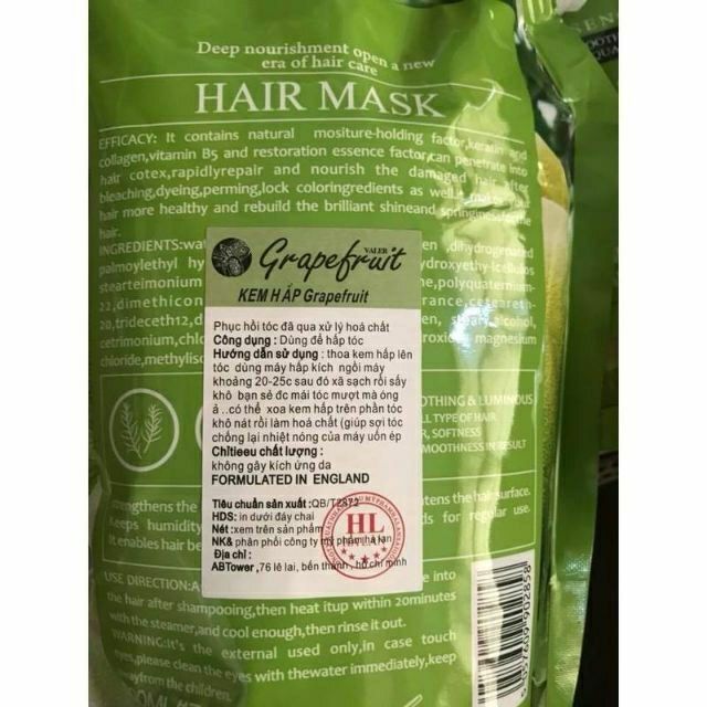 Ủ Phục Hồi Tóc Bưởi Grapefruit 500ml (hàng loại 1) | BigBuy360 - bigbuy360.vn