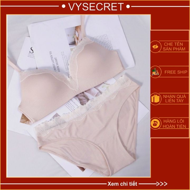 BỘ ÁO LÓT COTTON KHÔNG GỌNG MÚT MỎNG NÂNG NGỰC V1256 | BigBuy360 - bigbuy360.vn