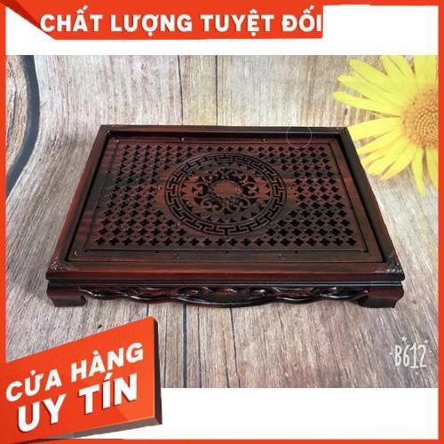 [XẢ KHO+FREE SHIP] Khay trà nhựa giả gỗ có chân