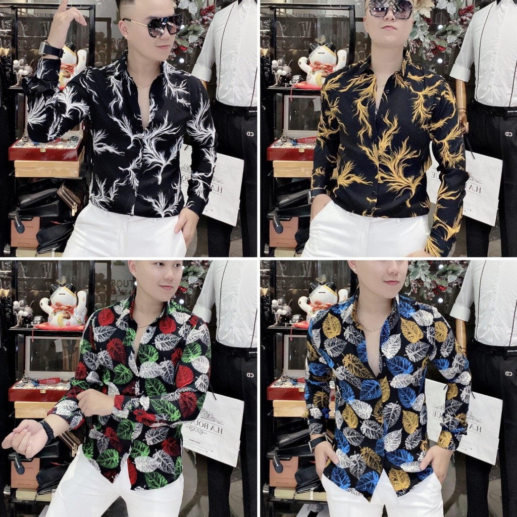 [SIÊU PHẨM]💥Áo sơ mi nam dài tay ❤️FREESHIP❤️ áo sơ mi kiểu hàn quốc họa tiết đẹp chất lụa mềm mịn siêu đẹp