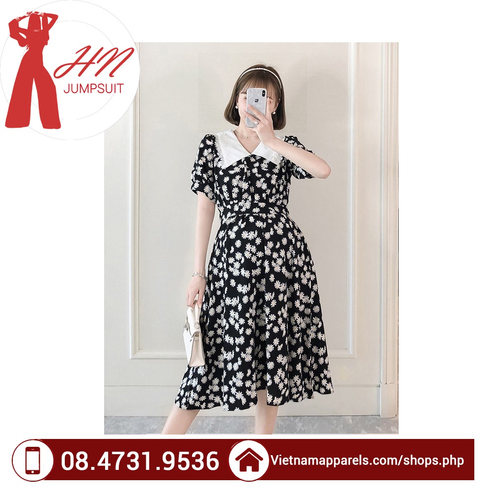 Váy tiểu thư hoa cúc nhí