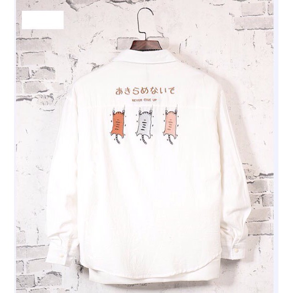 Áo khoác sơ mi unisex dài tay họa tiết DT04 | BigBuy360 - bigbuy360.vn