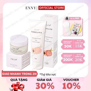 Combo Làm Sạch Chăm Sóc Da Giảm Mụn Gồm Mặt Nạ Đất Sét Trắng Kaolin 30 Gram Và Sữa Rữa Mặt ENNY 130 Gram