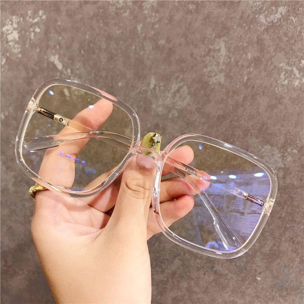 QQMALL Mắt Kính Gọng Nhựa Trong Suốt Phong Cách Hàn Quốc Thời Trang Cho Nữ