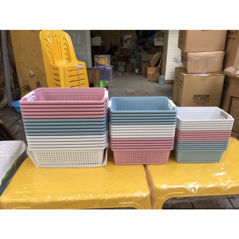 ⚡️ [Chọn màu] Rổ Nhựa Chữ Nhật Việt Nhật 44x30x15cm- 1196/1197/1198 ⚡️